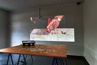 Ein Moment aus der Videoinstallation "Standpunkte"