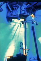 Rauminstallation "blauer Raum mit Samba"