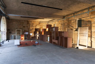 Einblick in die audiovisuelle Installation "Ort ohne Heimweh"