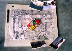 Platzgestaltungsvorschlag für einen Platz im Stadtteil Roxel aus dem Jahr 1996
