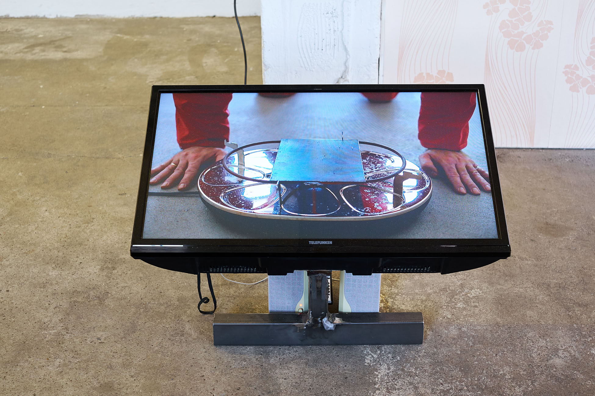 Schweißperlen, 2013 Videoinstallation mit dem Titel "Schweißperlen" aus dem Jahr 2013